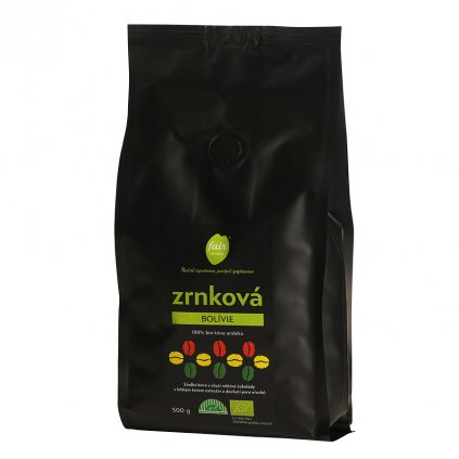 Fair trade bio zrnková káva Bolívia, 500 g