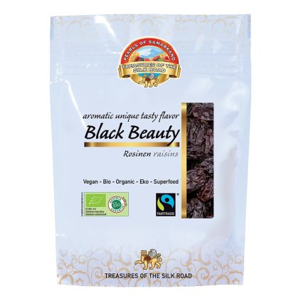 Fair Trade bio hrozinky Černá kráska z Uzbekistánu, sušené na slunci, 100 g