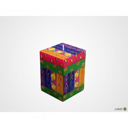 Nobunto Fair trade hranatá svíčka Shahida z Jihoafrické republiky, 7 x 10 cm