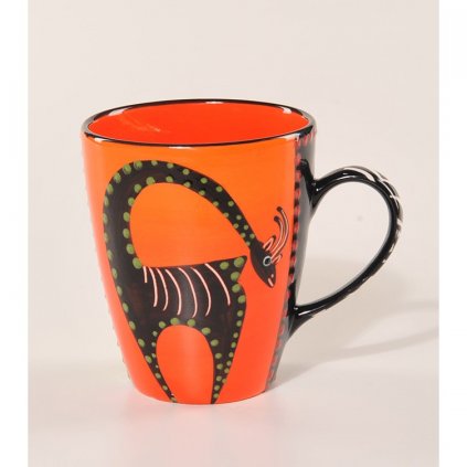 Fair trade hrnek Abeni s antilopou z Afriky, 500 ml