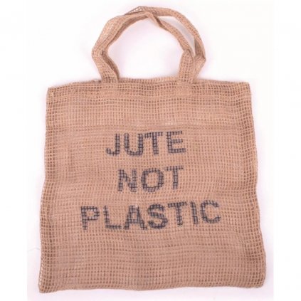 Ručně dělaná fair trade nákupní taška Juta místo plastu z Bangladéše