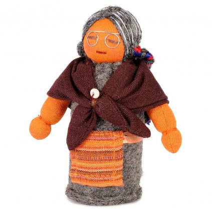 Fair trade ručně šitá tibetská panenka Babička dolls4tibet