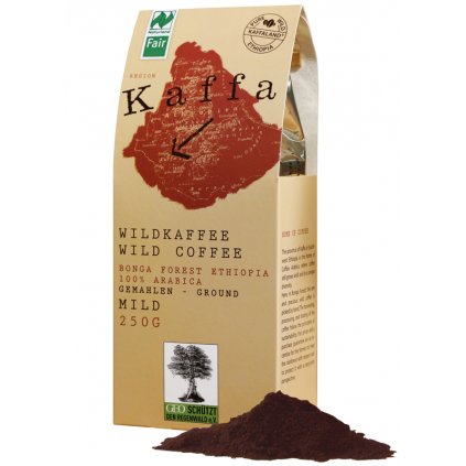 Fair Trade Bio mletá divoká káva Kaffa mild