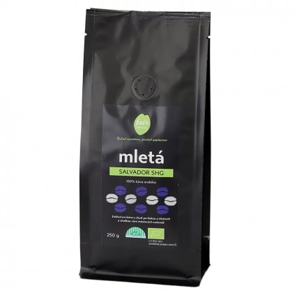 Fair trade bio mletá káva Salvador SHG, 250 g