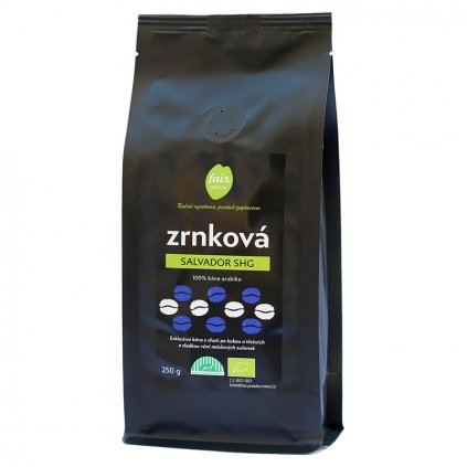 Fair trade bio zrnková káva Salvador SHG, 250 g