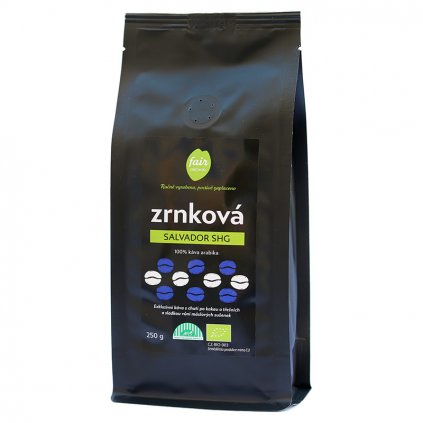 Fair trade bio zrnková káva Salvador SHG, 250 g