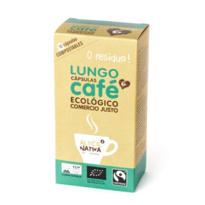 Bio Kávové kapsle kompostovatelné LUNGO, 10 ks (Nespresso® kompatibilní)
