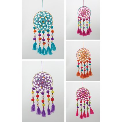 Bambulkový háčkovaný lapač snů