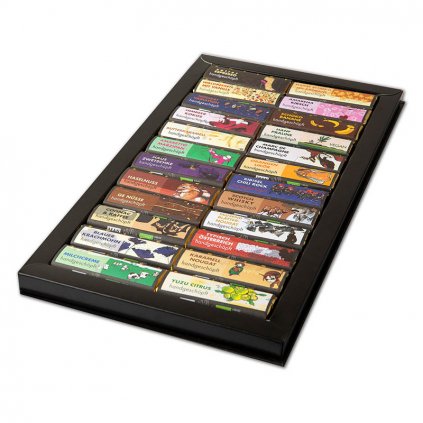 Fair trade kolekce bio čokolád Zotter v dárkové kazetě, 24 druhů