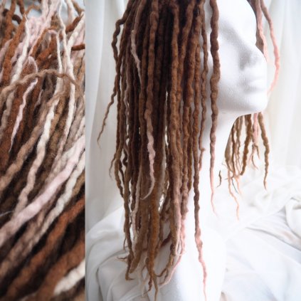 pink cappuccino dreads