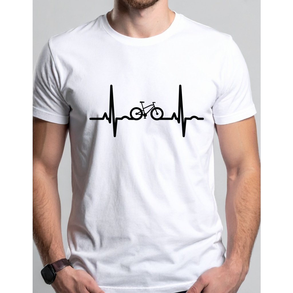 Pánské tričko - Ekg cyklista