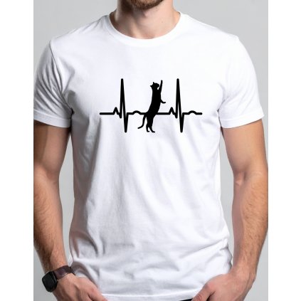 Pánské tričko - Ekg kočička