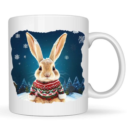 Hrneček - Vánoční motiv zajíček