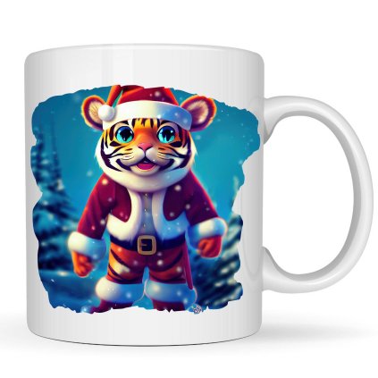 Hrneček - Vánoční motiv tygr v lese