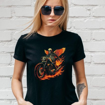 Pánské/dámské tričko - Motorkářský motiv (není čas)