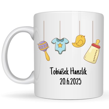 Miminko s datumem zadní strana