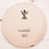 Dřevěné prkénko (kulaté) s vlastním textem