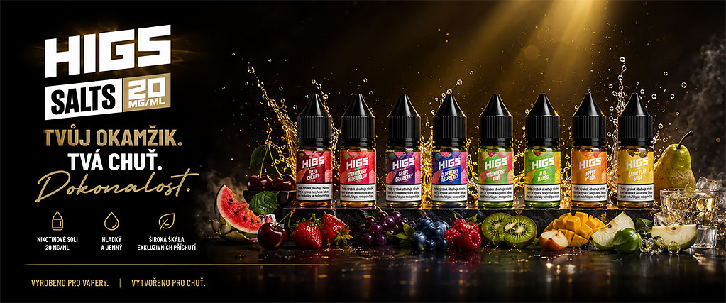 Higs SALTS přehled příchutí – banner
