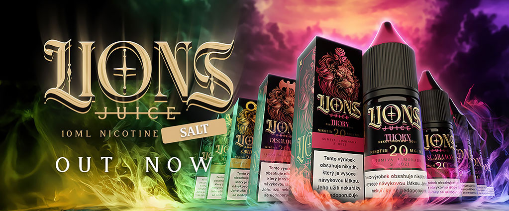 E-liquidy Lions Juice Salt, banner.