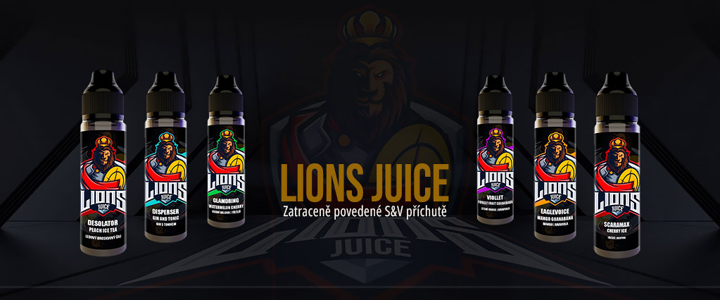 S&V příchutě Lions Juice, banner.