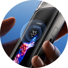 Barevný HD displej Uwell Caliburn G4 s přehledným rozhraním