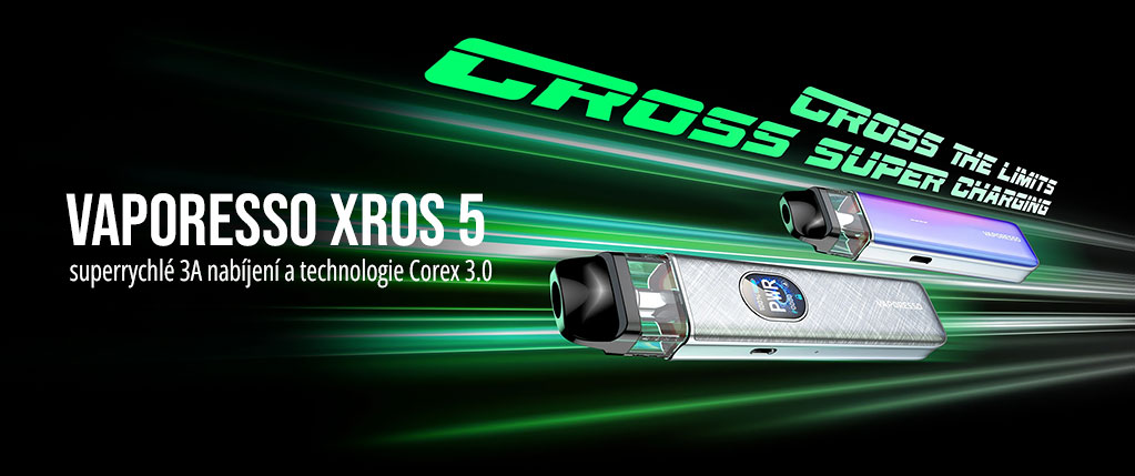 Vaporesso XROS 5 kompaktní elektronická cigareta s prémiovým designem a HD displejem