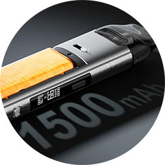 Integrovaná baterie VooPoo Vmate Pro 2 s kapacitou 1500 mAh pro dlouhé používání