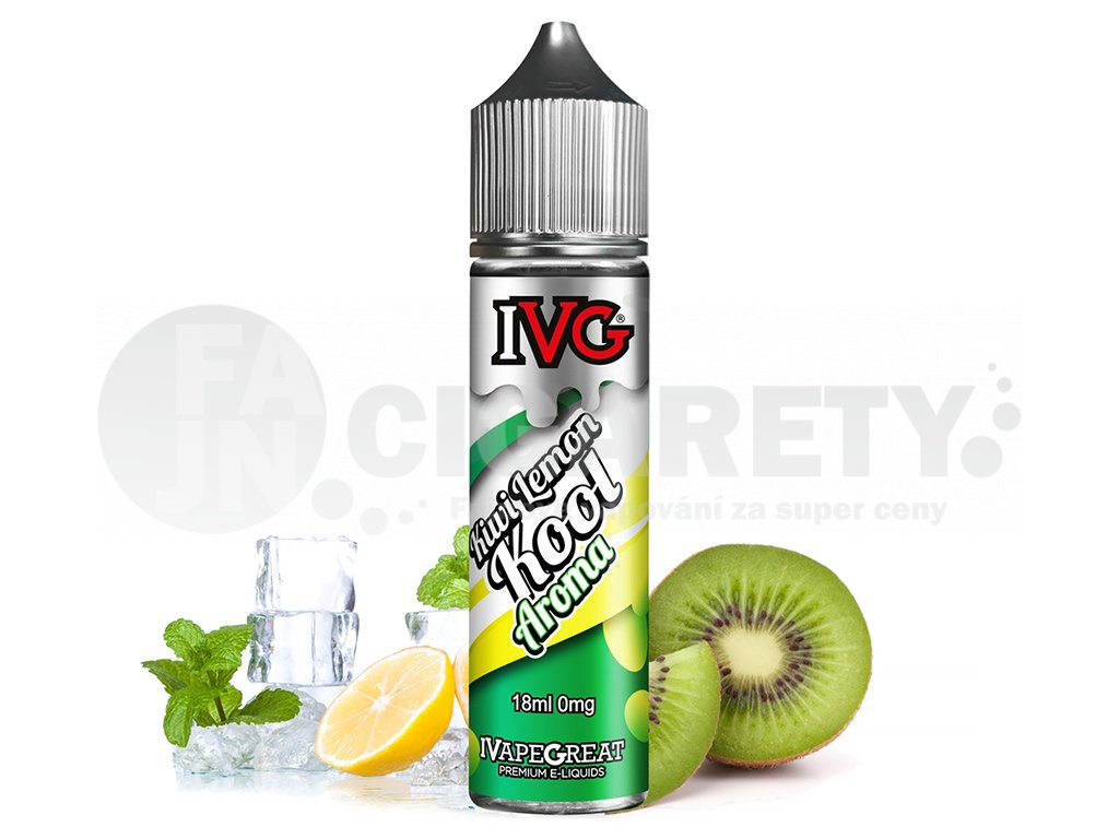IVG - Menthol Series - S&V - Kiwi, Lemon, Kool (Kiwi a citron s mentolem) - 18ml, produktový obrázek.