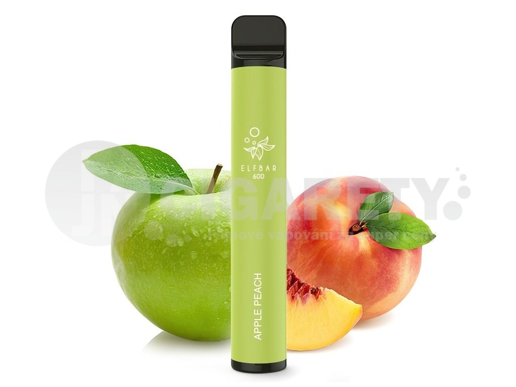 Elf Bar 600 - 20mg - Apple Peach (Jablko s broskví), produktový obrázek.