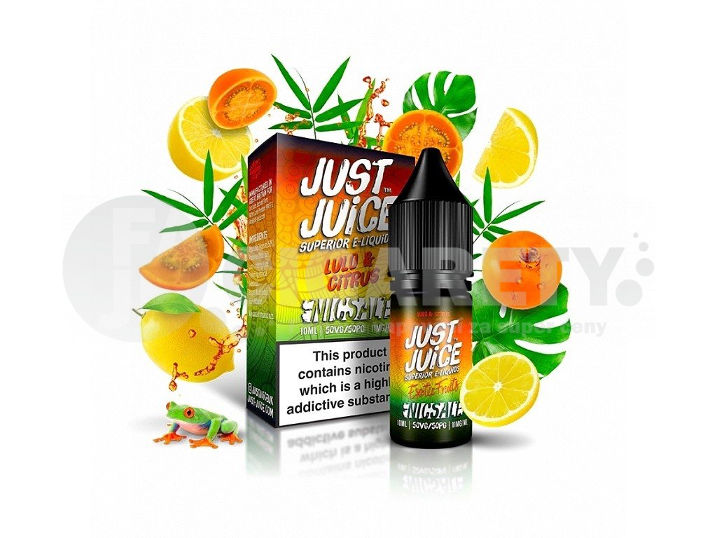 Just Juice Salt - E-liquid - Lulo & Citrus (Tropické lulo & citron) - 20mg, produktový obrázek.