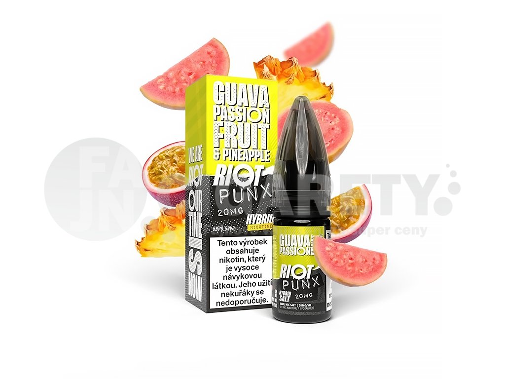 Riot SALT Hybrid - Guava, Passionfruit & Pineapple - 20mg, produktový obrázek.