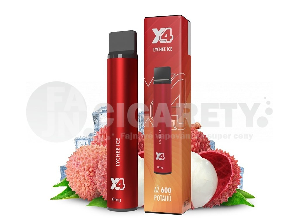 X4 Bar - 0mg - ZERO - Lychee ICE (Chladivé liči), produktový obrázek
