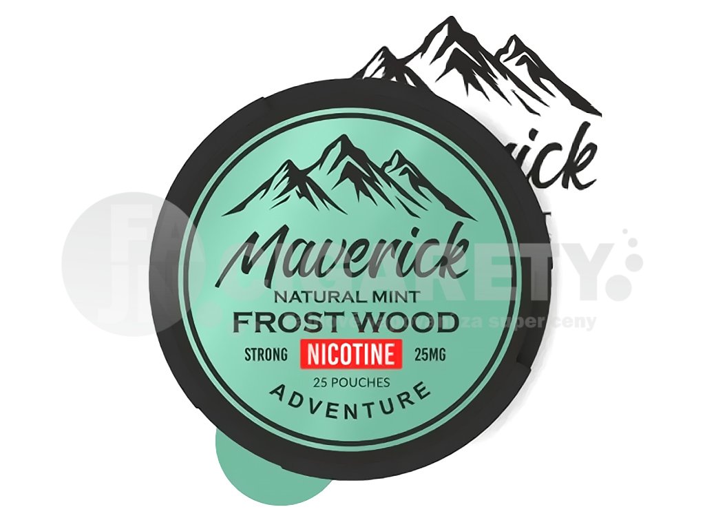 MAVERICK - nikotinové sáčky - Frost Wood - 25mg /g, produktový obrázek.