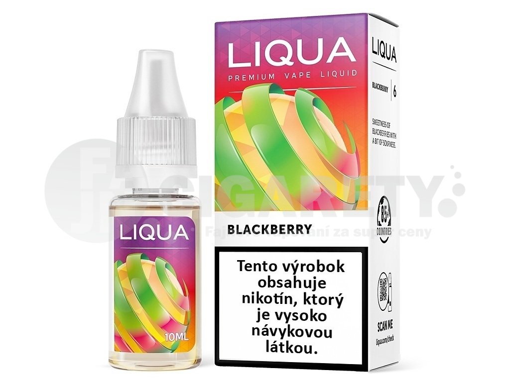 Liqua Elements SK - Blackberry - Ostružina - 10ml - 0mg, produktový obrázek.