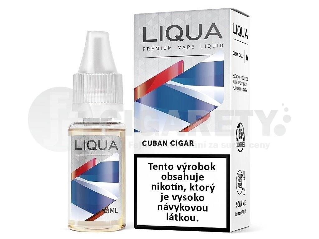 Liqua Elements SK - Cuban Cigar - Kubánský doutník - 10ml - 12mg, produktový obrázek.