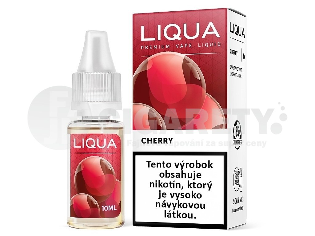 Liqua Elements SK - Cherry - Třešeň - 10ml - 6mg, produktový obrázek.
