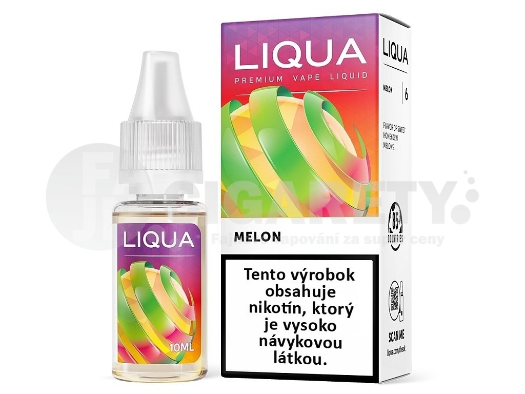 Liqua Elements SK - Melon - Cukrový meloun - 10ml - 3mg, produktový obrázek.