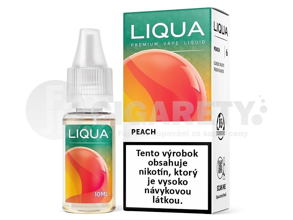 Liqua Elements SK - Peach - Broskev - 10ml - 0mg, produktový obrázek.