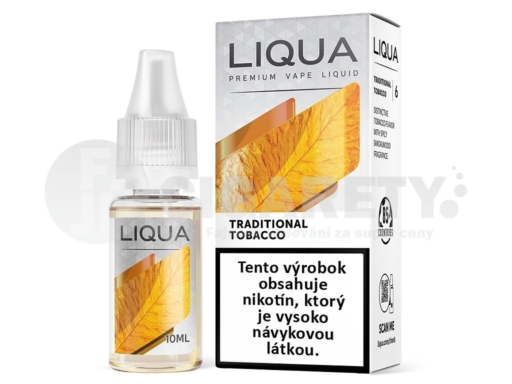 Liqua Elements SK - Traditional Tobacco - Tradiční tabák - 10ml - 6mg, produktový obrázek.