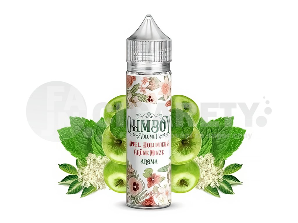 Ohmboy Volume ll - S&V - Apfel Holunderbluten & Minze - 15ml, produktový obrázek.