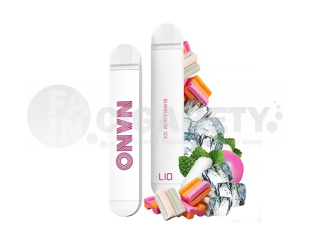 Lio Nano X - 16mg - Bubblegum ICE (Svěží žvýkačka), produktový obrázek.