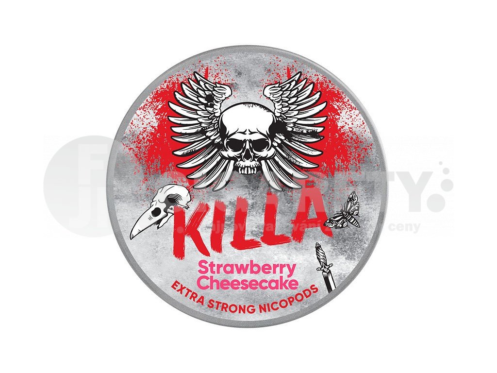 KILLA - nikotinové sáčky - Strawberry Cheescake - 16mg /g, produktový obrázek.