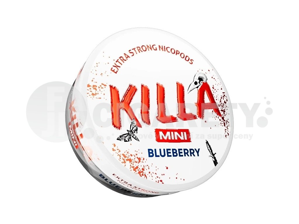KILLA Mini - nikotinové sáčky - Blueberry - 16mg /g, produktový obrázek.