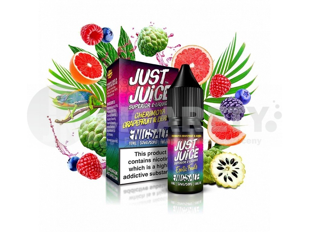 Just Juice Salt - E-liquid - Cherimoya Grapefruit & Berries (Cherimoya, grapefruit a bobule) - 11mg, produktový obrázek.