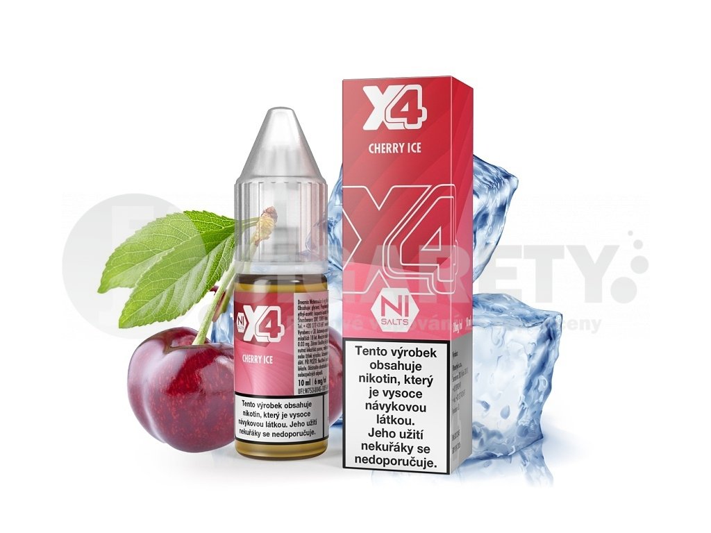 X4 Bar Juice Salt - E-liquid - Cherry ICE (Chladivá třešeň) - 20mg, produktový obrázek.