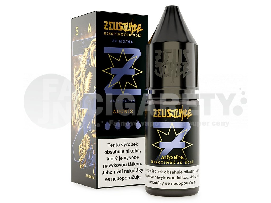 Zeus Juice Salt - E-liquid - Adonis - 10ml - 20mg, produktový obrázek.