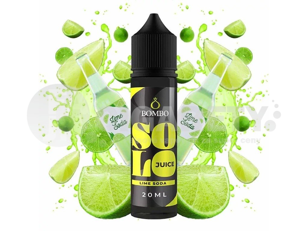 Bombo - Solo Juice - S&V - Lime Soda (Limetková soda) - 20ml, produktový obrázek.