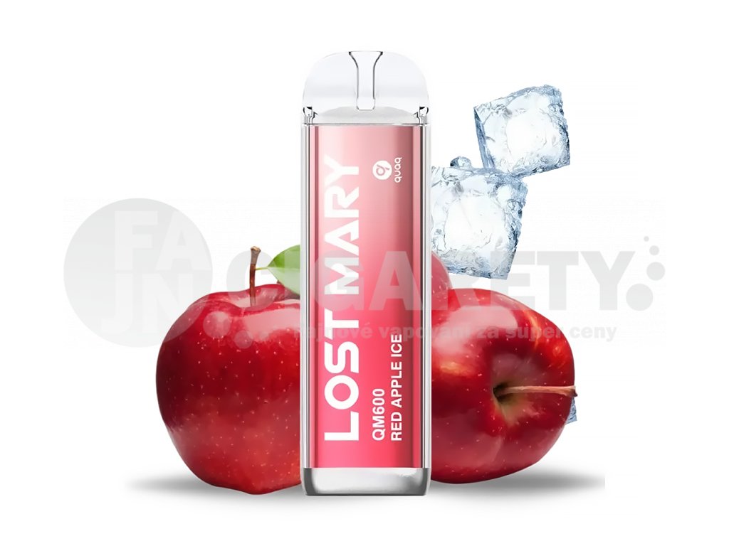 Lost Mary - QM600 - Red Apple ICE - 20mg, produktový obrázek.