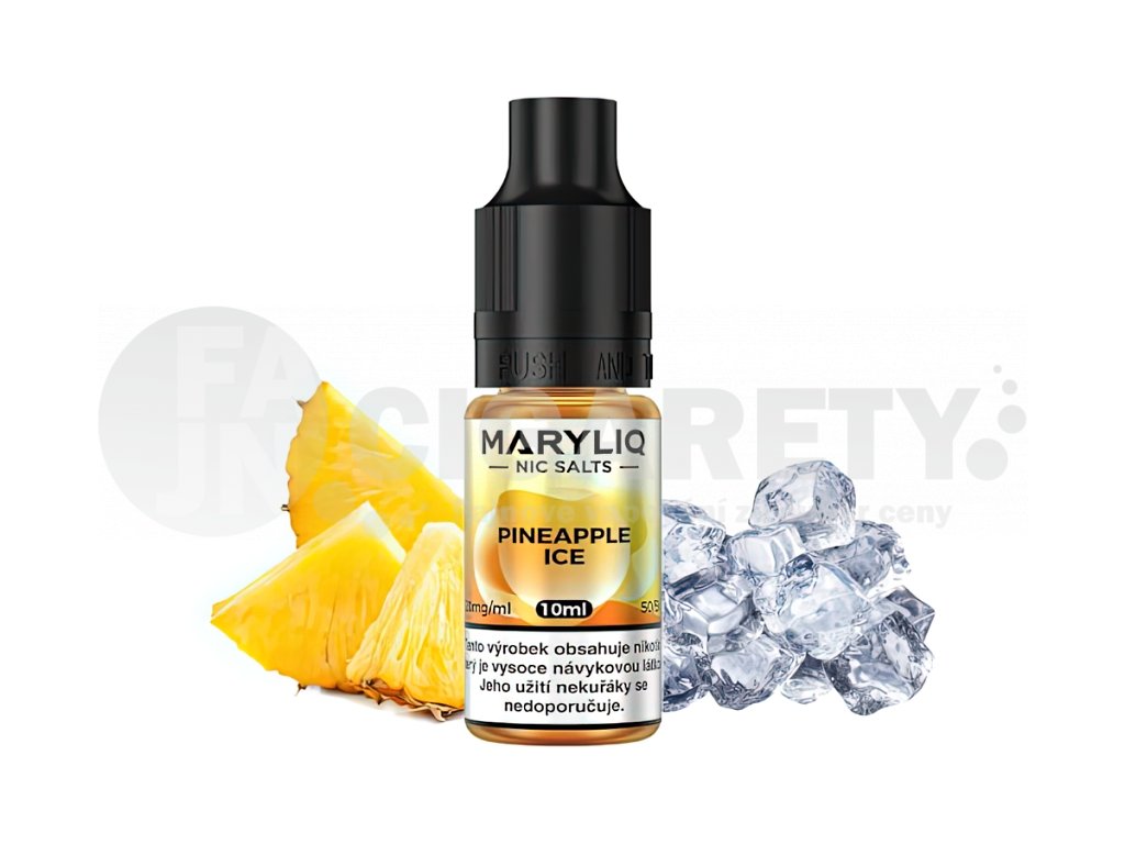 Maryliq - Salt e-liquid - Pineapple ICE - 10ml - 20mg, produktový obrázek.