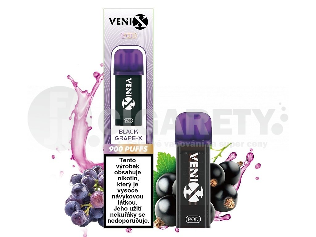 Venix Max Pod - Black Grape-X - 20mg, produktový obrázek.